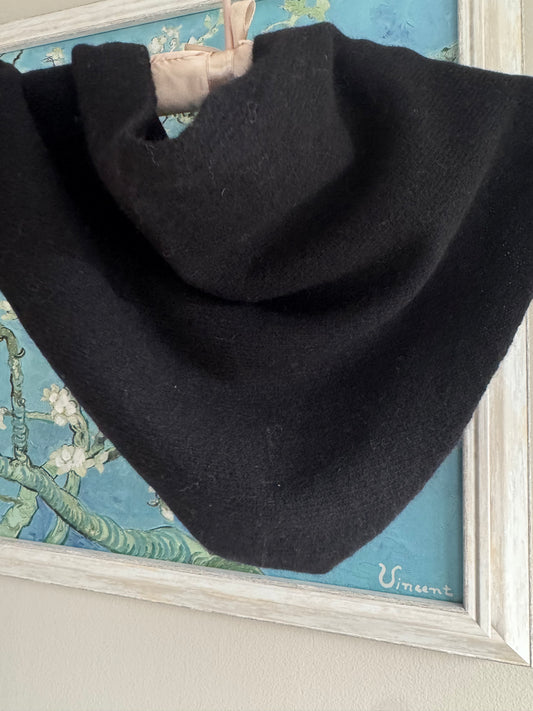 100% Wool Knit Triangle Scarf | Soft Warm Winter Shawl | 100% Wool Neck Wrap